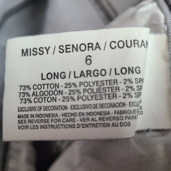 Gloria Vanderbilt Amanda Jeans - Grey, size 6L - Picture 4 of 7